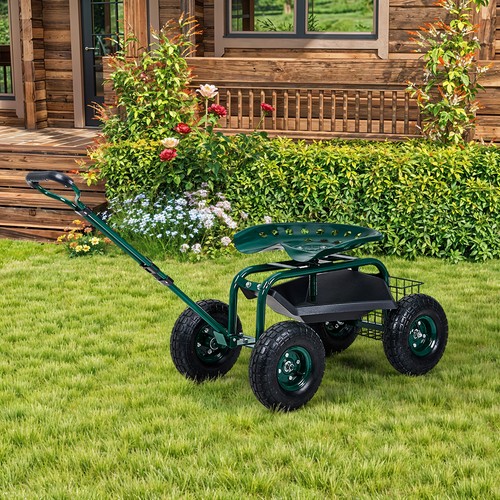 Rolling garden cart work - garden, seat