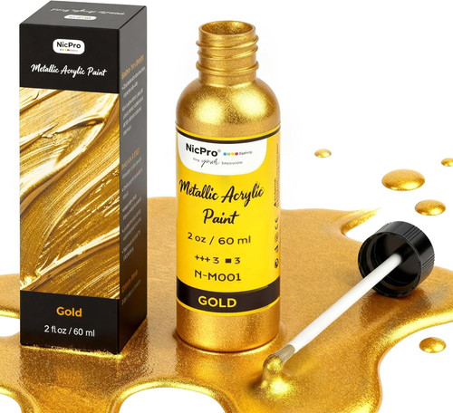 Nicpro gold leaf paint - gold,