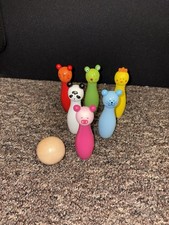 Animal Wooden Skittles and
