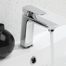 Crosswater NORTH Chrome Basin Monobloc - Silver Mixer Tap (no waste) - NO110DNC