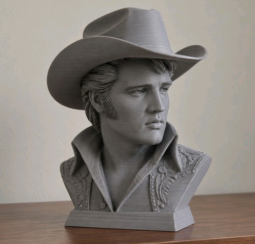 Elvis cowboy hat bust statue - elvis,