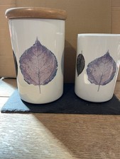 Superb Portmeirion Dusk storage jar and utensil pot,fab.design by Jo Gorman.