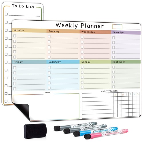 Magnetic weekly planner - magnetic,