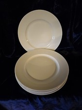Fitz & Floyd Everyday White Porcelain ORGANIC 11" Round Dinner Plates Set of 5
