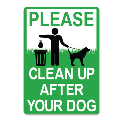 Please clean after your dog - please, up