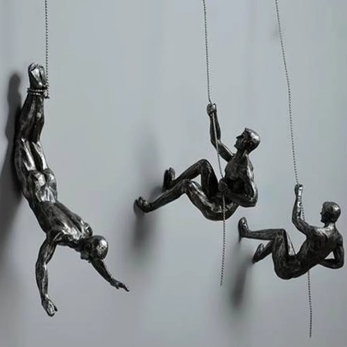 Climbing man wall - wall, art