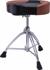 Mapex Drum Stool Throne Trimmed Brown Threaded Shaft USED ONCE!