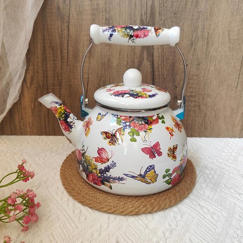 Enamel tea kettle teapot - enamel,