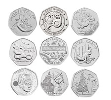 Childhood Favourite Characters 50p Coins Fifty Pence Gruffalo Paddington Zog