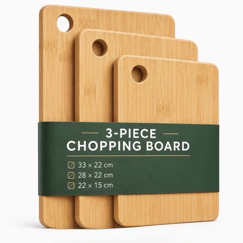 3pcs bamboo cutting board set - 3pcs,