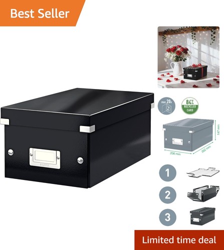 Compact black dvd storage - black,
