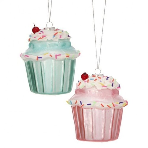 Set iced cupcake with - of,