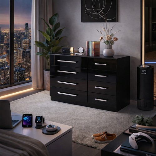 High gloss black drawer - gloss,