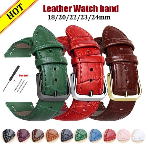 Crocodile leather watch strap - watch,
