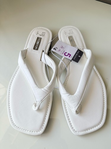 Primark white square toe - white, flip