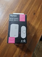 Byron Essential Plug In Doorbell Single White Kit With Push Button Bell
