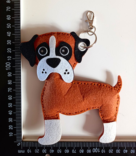 Brown felt boxer - boxer, animal