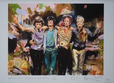 RONNIE WOOD OF ROLLING STONES DRAWING OF BAND MEMBERS PHOTO PRINT 6 X 4 INCH 