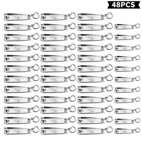 48pcs stainless steel keychain - steel,