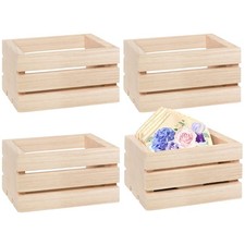 4 Pack Mini Rustic Wooden