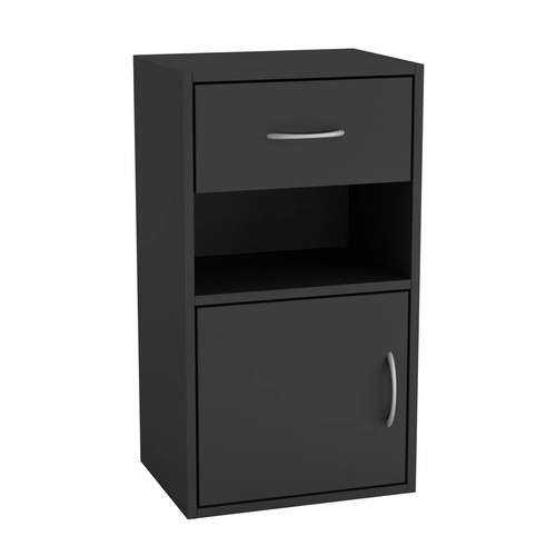 Black bedside table night - black,