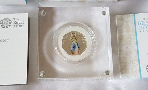 Peter rabbit 50p - 50p, silver