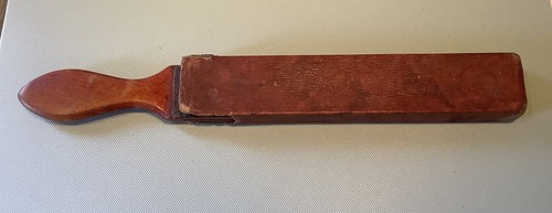 Vintage leather razor strop - razor,