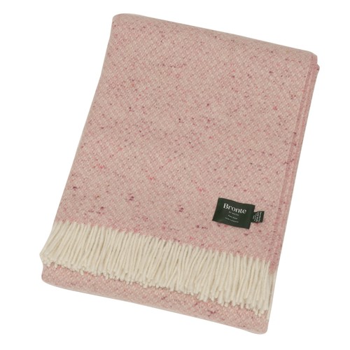 Donegal wool throw pink - throw, 100%