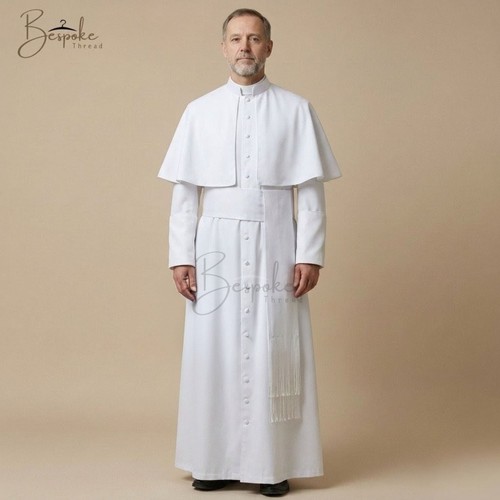 White roman priest - white, cassock