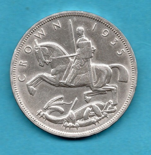 1935 silver crown coin 25th - crown,