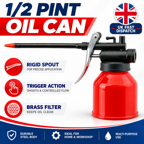 Pint oil can pump oiler - oil,