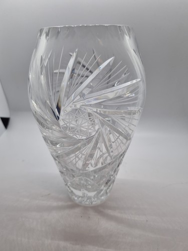Bohemian czech cut glass - , vase