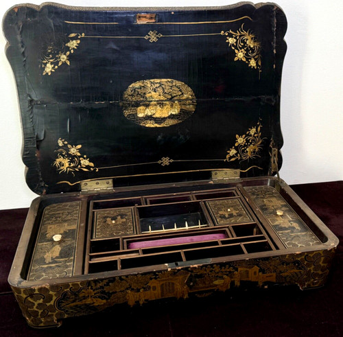 Antique chinese canton sewing - canton,