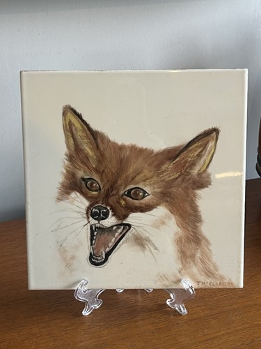 Handpainted red fox j - handpainted,