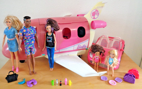 Barbie mattel dream plane pink - barbie,