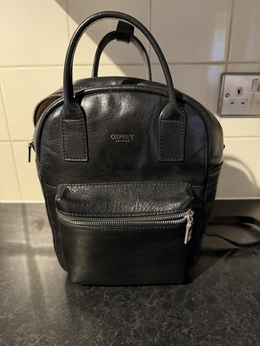 Osprey black leather backpack - osprey,