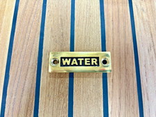Brass water plate - water, sign