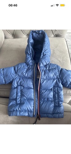 Boys blue moncler infant coat - blue,