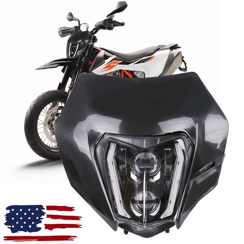 Led headlight black fairing - black,