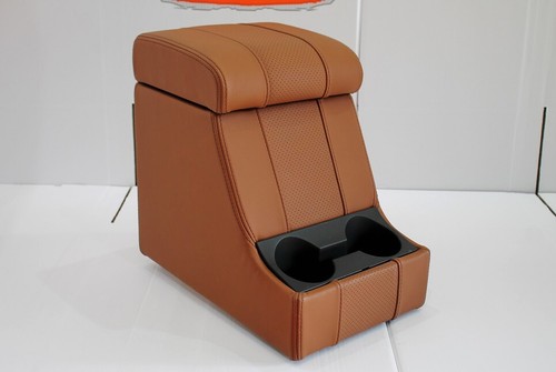 Perforated tan leather high - perforated,