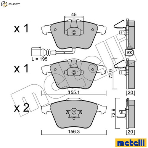 Brake pad set disc - pad,