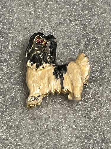 Gold tone enamel female - tone, &