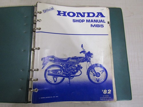 Honda service manual 1982 mb5 - manual,