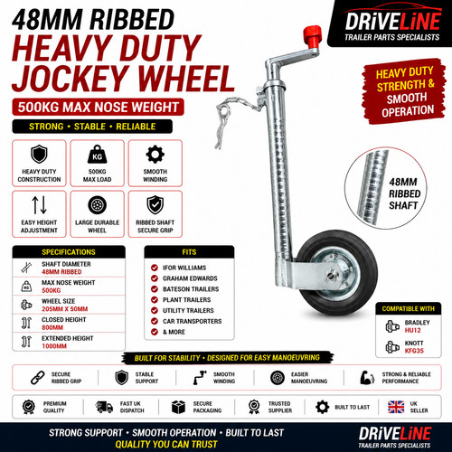 Heavy duty 48mm ribbed jockey - heavy,