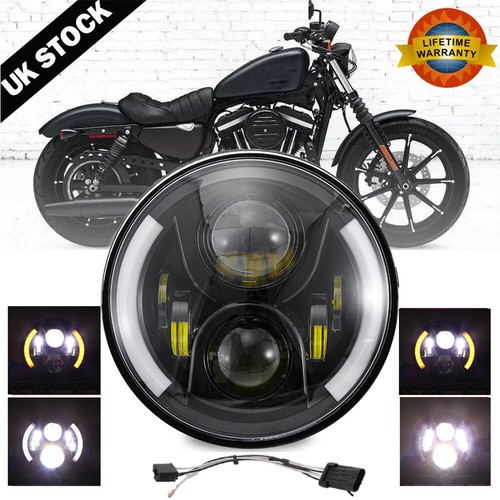 Inch led headlight drl turn - 7",