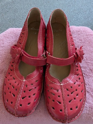 Clarks red leather mary jane - mary,