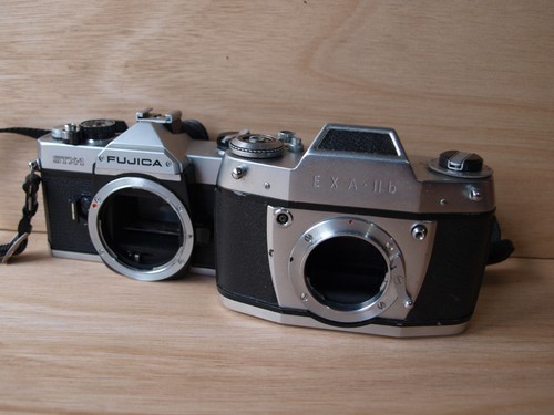 Exa iib and - fujica, 35mm