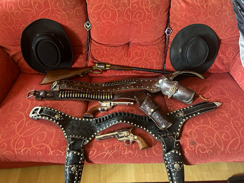 Leather western revolver - leather,