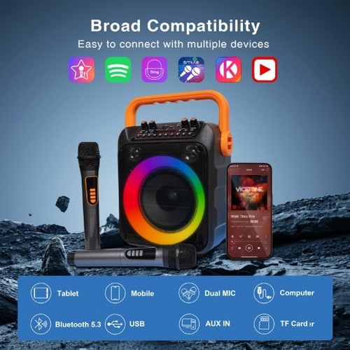 Karaoke speaker with - with, color