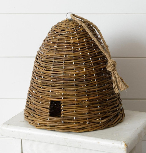 New primitive bee skep woven - primitive,
